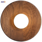 Nordic LED Walnut Wood Glass Wall Light - Modern Simple Luminaire