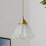 Glass LED Pendant Light Fixture Modern Hang Lamp Luminaira Pendente, White