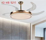 LED Fan Lamp: Modern Invisible Ceiling Chandelier for Living Room, Bedroom & Dining Room