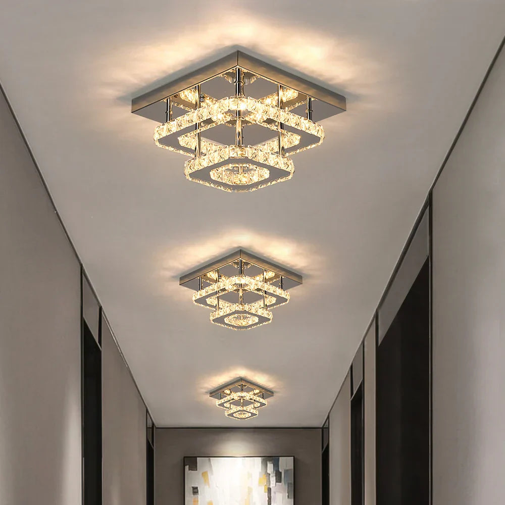 Crystal Ceiling Chandelier: Modern LED Dining Room Pendant Light by Afralia™