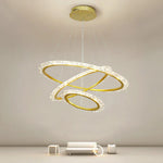 Modern Luxury Gold Ring LED Pendant Chandelier for Living Room & Bedroom