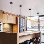 Walnut Wood Pendant Light LED Modern Minimalist Restaurant Bar Counter Droplight