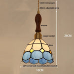 Glass LED Pendant Lamp Tiffany Style Hand Stitch Dining Room Lights