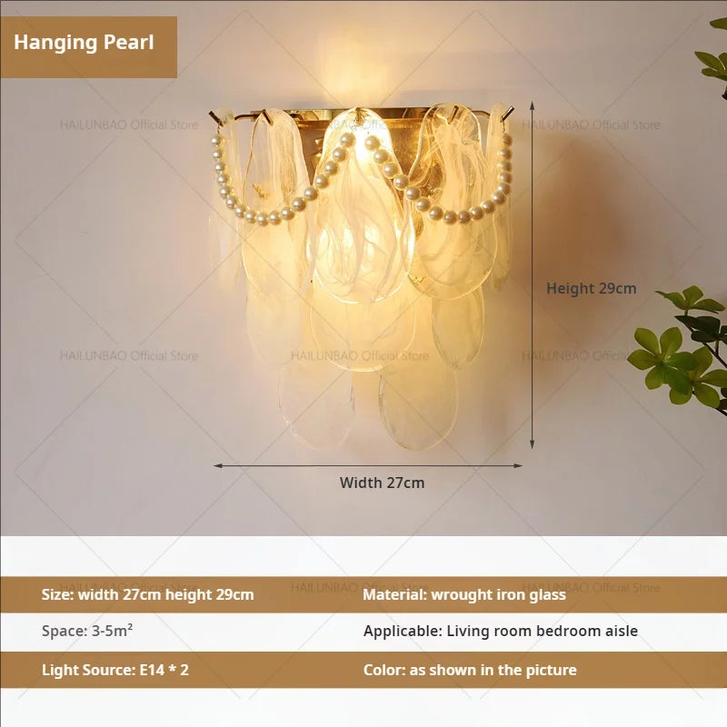 Luxe Crystal Glass Wall Lamp for Aisle, Living Room, Bedroom & Corridor Lighting