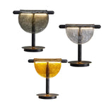Amber Glass Table Lamp: Nordic Minimalist LED Nightstand Decor