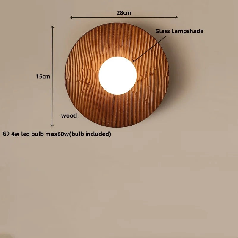 Wood LED Wall Lamp Sconce Modern Home Decor for Dining Room & Bathroom