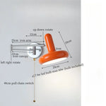 Swing Arm LED Wall Lamp Cream for Living Room Bedside Mirror Light