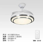 42" Retractable LED Ceiling Fan, Remote Control, Modern Design