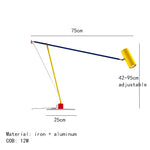 Rainbow Metal Floor Lamp - Height Adjustable, Rotating Joint for Bedroom and Children's Room