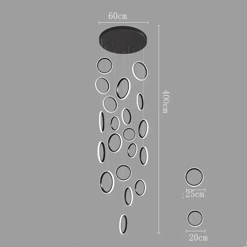 LED Pendant Lights: Modern Minimalist Hanging Chandelier for Living & Dining Room