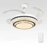 LED Ceiling Fan with Remote Control, Modern ABS Blades, 110V 220V