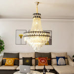 Crystal Chandelier Spiral Staircase Living Room Lamp Texture Design