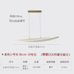 Long Curve LED Chandelier for Living Room Dining Office Decor