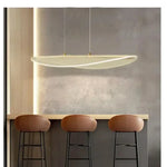 Long Curve LED Chandelier for Living Room Dining Office Decor