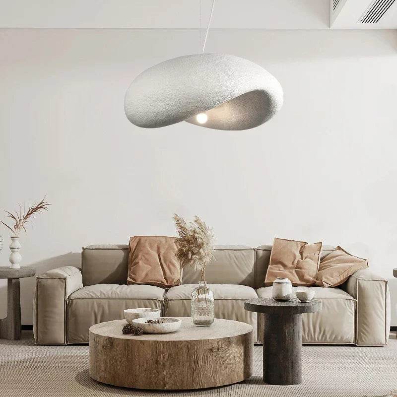 Cream Style LED Chandelier - Nordic Minimalist Wabi Sabi Pendant Light