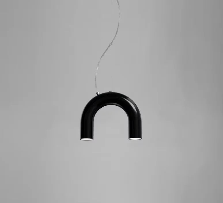 Blue Metal Arch Chandelier Pendant Light - Modern Design for Home Décor