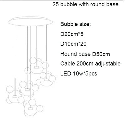 Nordic Mickey LED Glass Ball Pendant Light for Home Decor and Kitchen Lighting