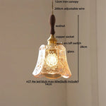 Afralia™ Green Glass LED Pendant Lamp | Modern Nordic Wood Walnut | Brass Knob Switch | Hanging Light