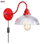 Vintage Loft LED Wall Lamp Red Clear Glass Stair Light
