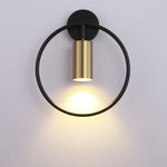 Adjustable LED Brass Gold Ring Wall Sconce Light for Home Hotel Bar