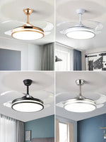 LED Fan Lamp: Modern Invisible Ceiling Chandelier for Living Room, Bedroom & Dining Room