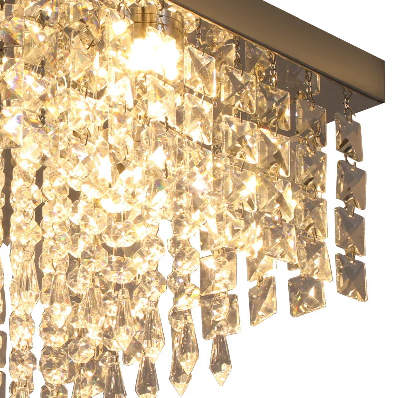 Crystal LED Chandelier Ceiling Lamp for Luxe Home Decor