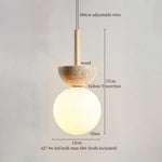 Yellow Travertine Stone LED Pendant Lamp - Vintage Hanging Lighting