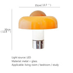 Modern Art Glass Hat Table Lamp for Bedroom, Postmodern Retro Decor