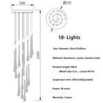 Modern Crystal Chandelier Water Drop Design LED Hanging Lighting for Villa Lobby by Afralia™