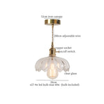 Afralia™ Brass Glass LED Pendant Lamp for Cafe Bar Restaurant Bedroom Loft