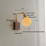 Rotatable LED Wall Sconce Glass Walnut Stair Light
