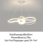 Moon LED Chandelier: Minimalist Modern Design for Living, Dining, or Bedroom Lighting