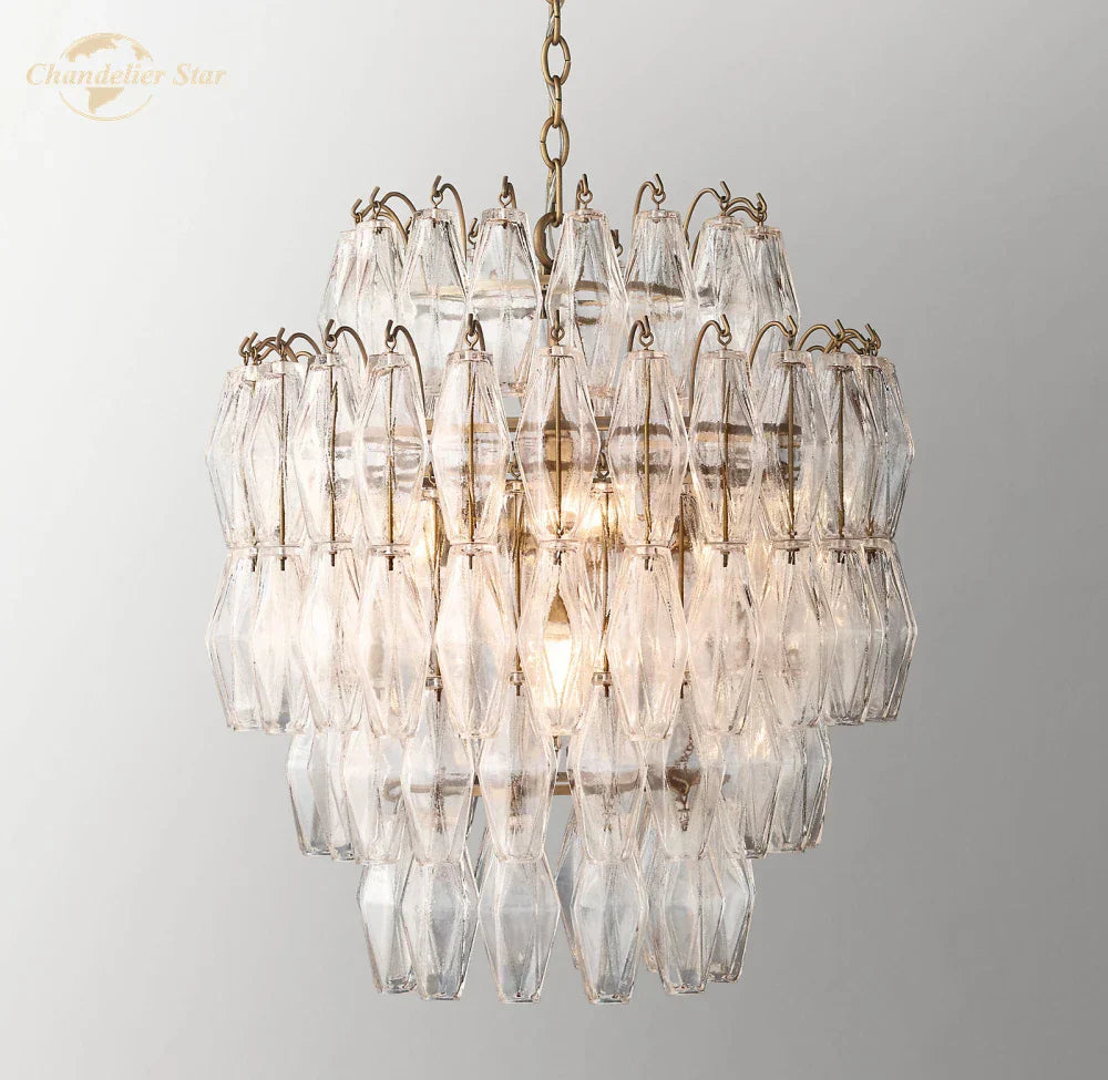 Natalia Glass Chandeliers Pendant Light Fixture - Modern Hanging Lamps for Home