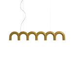 Blue Metal Arch Chandelier Pendant Light - Modern Design for Home Décor