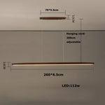 White Pine Black Walnut Wood LED Pendant Light Chandelier for Dinning Room