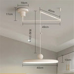 Cream Iron Art Chandelier LED Pendant Light for Bedroom Living Room