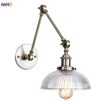 Vintage Loft Glass Swing Arm Wall Lamps