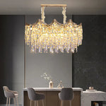 Tassel Crystal Chandelier: Postmodern Luxury Lamp for Living Room, Bedroom, and Restaurant