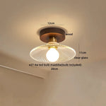Wood Glass LED Ceiling Lights Modern Luminaria De Teto for Home Décor