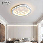 Modern LED Ceiling Chandelier for Living Room Bedroom Kitchen Study, White Dimmable Remote Control Light Fixtures