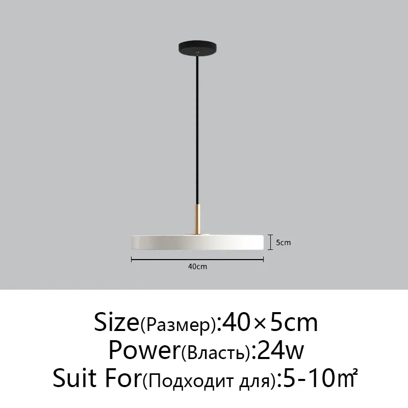 UFO Metal LED Pendant Light - Modern Art Design, Round Hanging Lamp for Home Decor