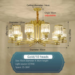 Crystal Chandelier: Elegant Chinese Style Lighting for Living Room, Bedroom, and Study