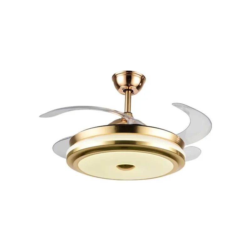 42" Smart LED Ceiling Fan Light with Retractable Blades and Remote Control