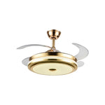 42" Smart LED Ceiling Fan Light with Retractable Blades and Remote Control