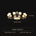 European Crystal Chandelier: Modern Luxury Copper Lighting for Living Room, Restaurant, and Hall.