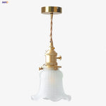 White Bud Glass LED Pendant Light - Modern Kitchen Restaurant Hang Lamp