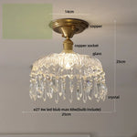 Luxury Crystal Glass LED Ceiling Light for Home Decor