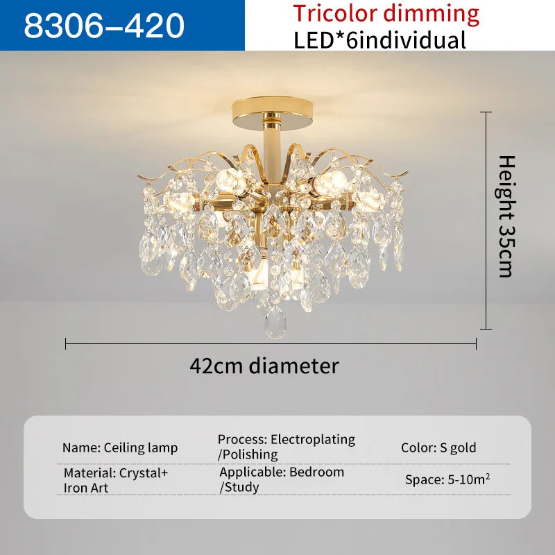 Crystal Chandelier: Luxury French Retro Charm, Modern & Romantic Lighting