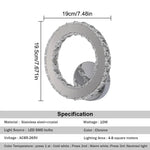 Crystal Led Wall Sconce | Modern Minimalist Living Room Lighting