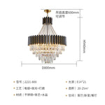 Crystal Chandelier for Duplex Living: Modern Elegance for Hotel, Villa, and Home.